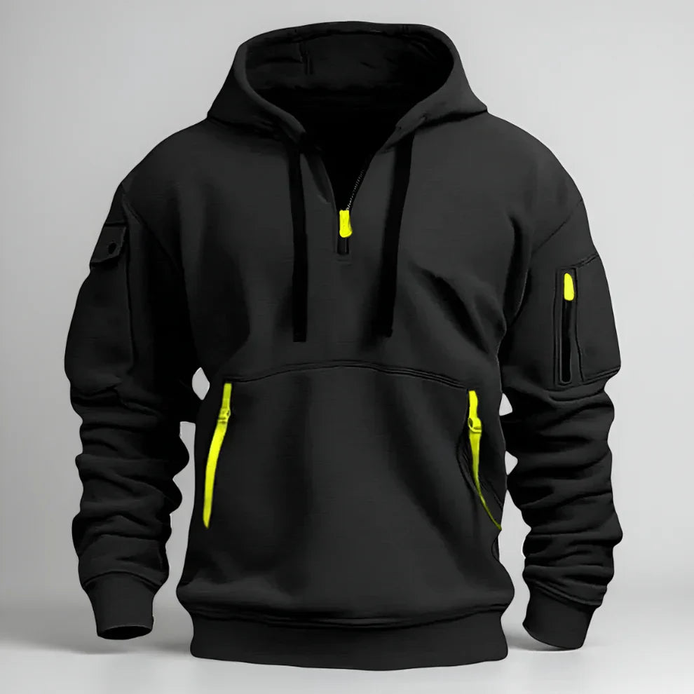 Men's Hoodie Short Zipper Sporty