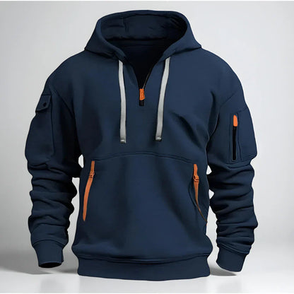Men's Hoodie Short Zipper Sporty