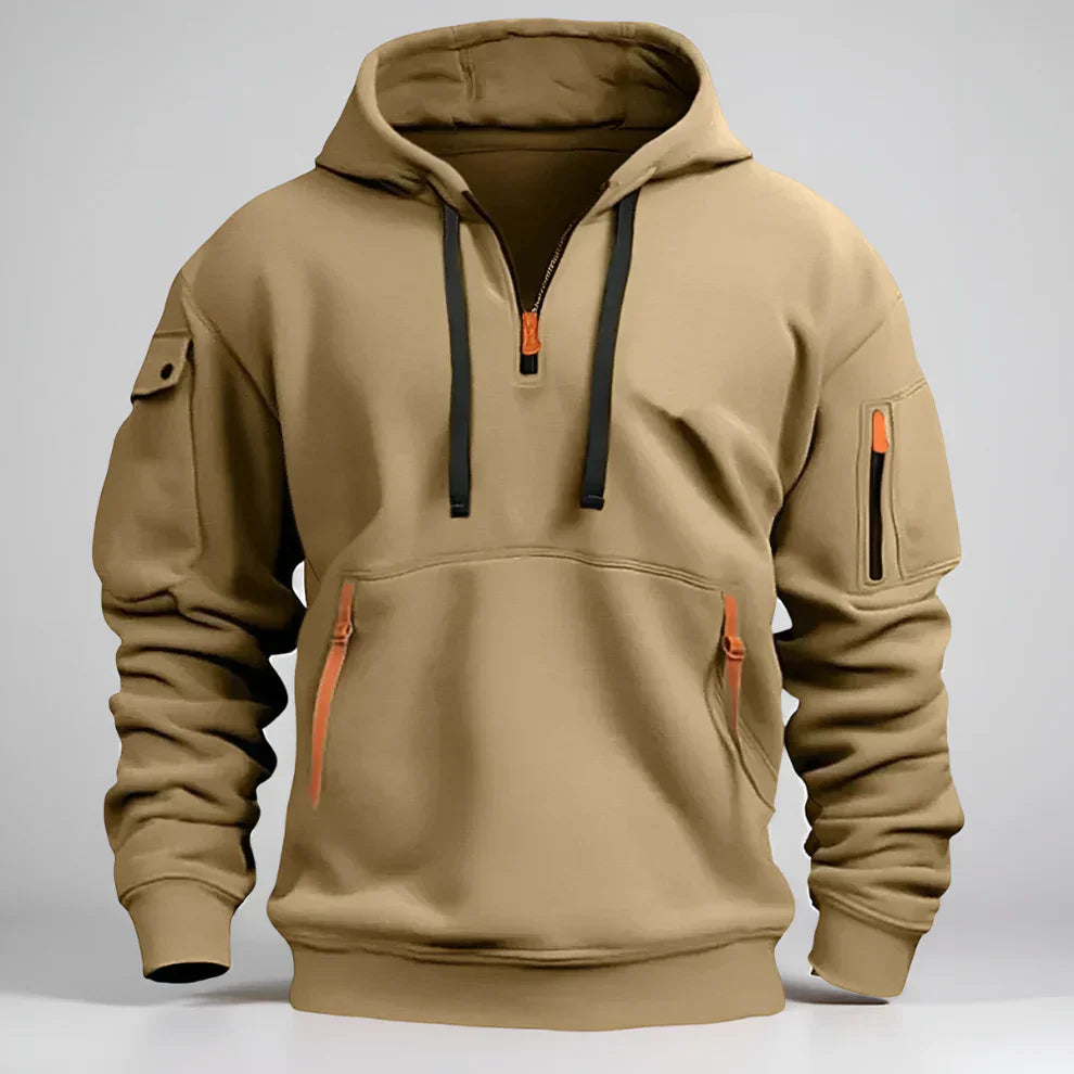 Men's Hoodie Short Zipper Sporty