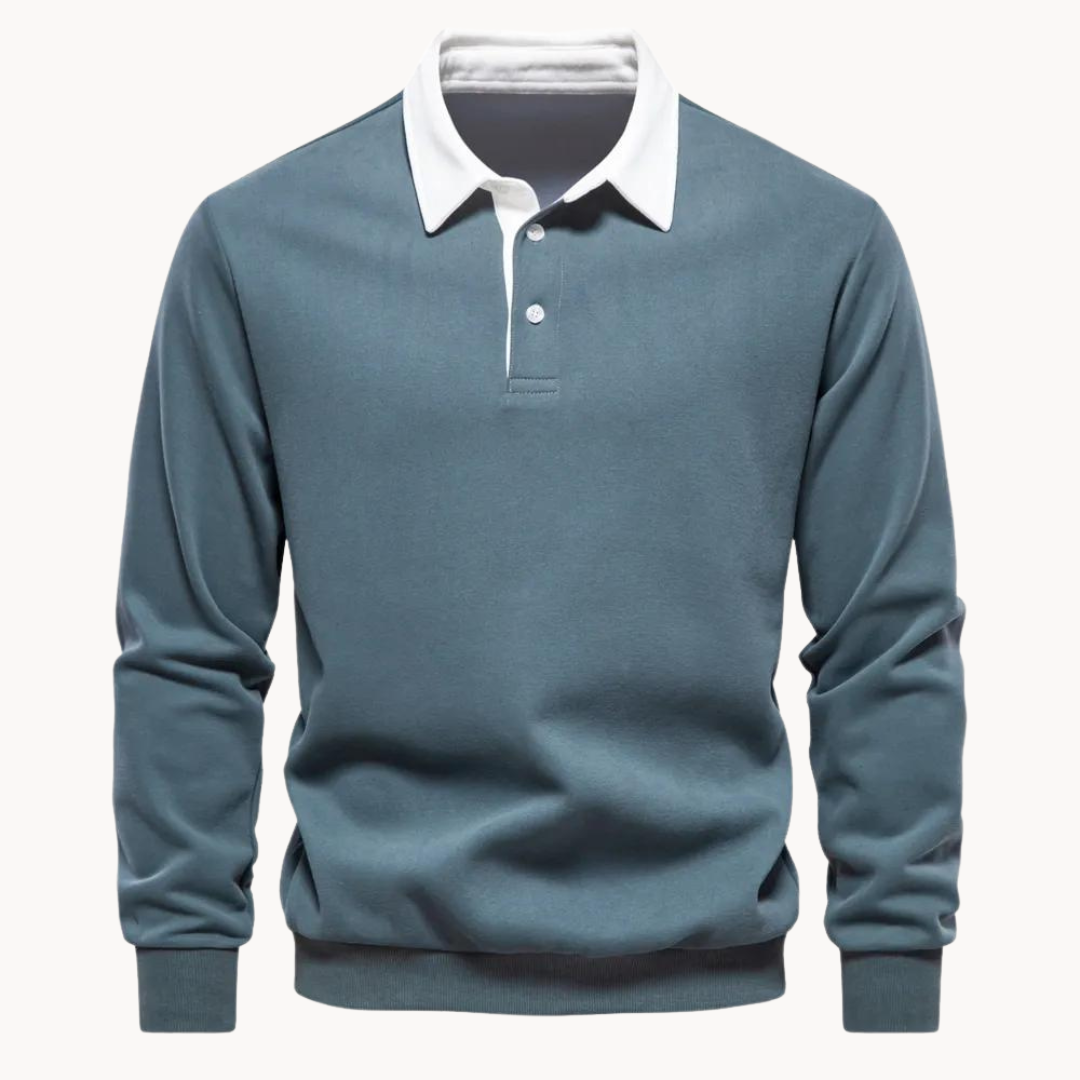 Men's Pullover Sweatshirt Comfortable Polo Collar