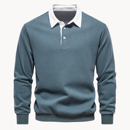 Men's Pullover Sweatshirt Comfortable Polo Collar