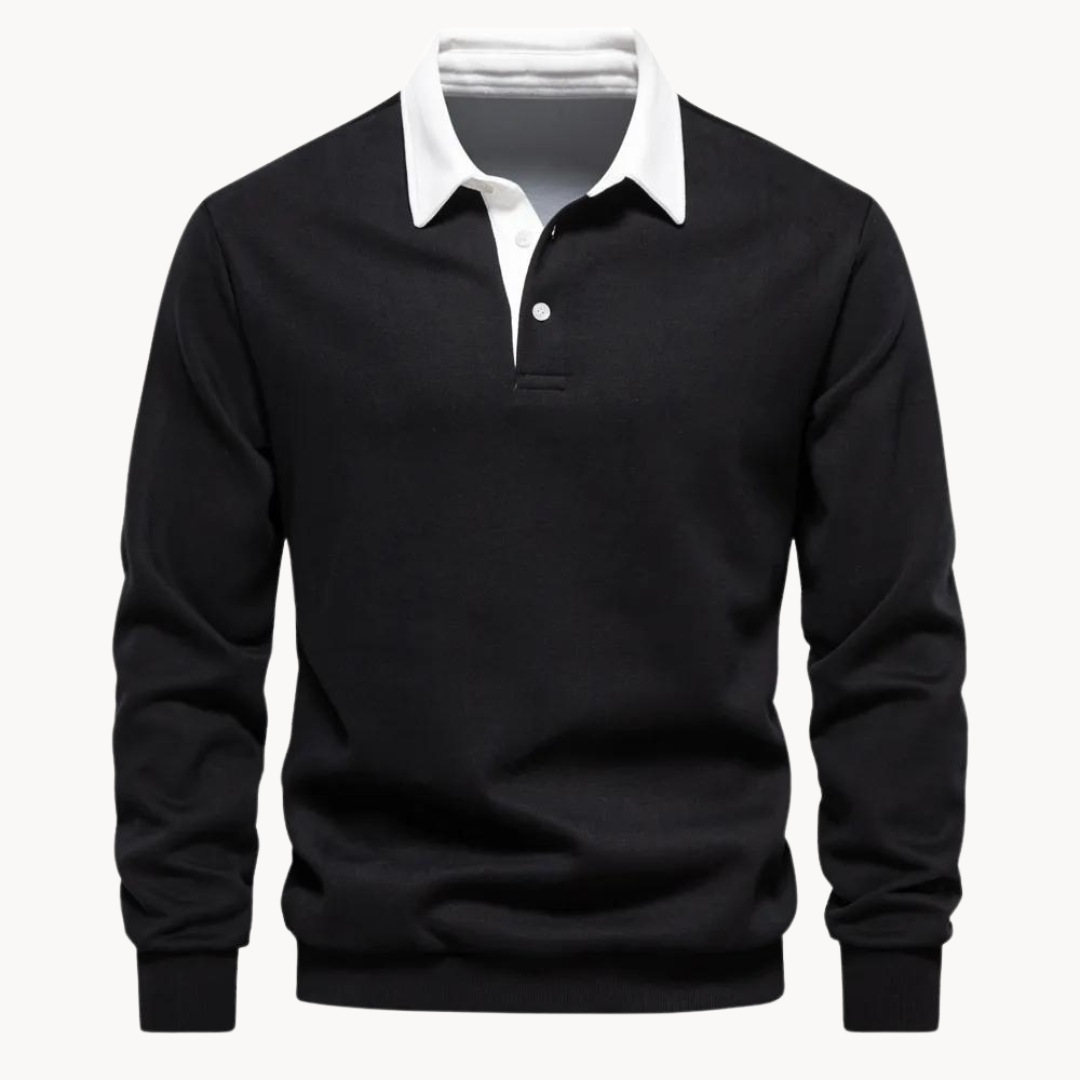 Men's Pullover Sweatshirt Comfortable Polo Collar
