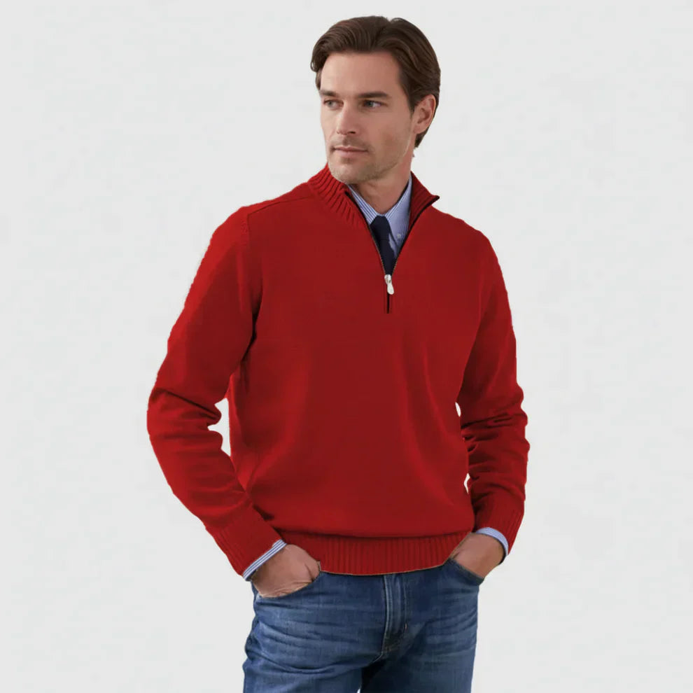 Men's Classic Quarter-Zip Sweater