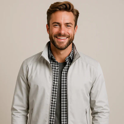 Men's Modern Zipper Bomber Jacket