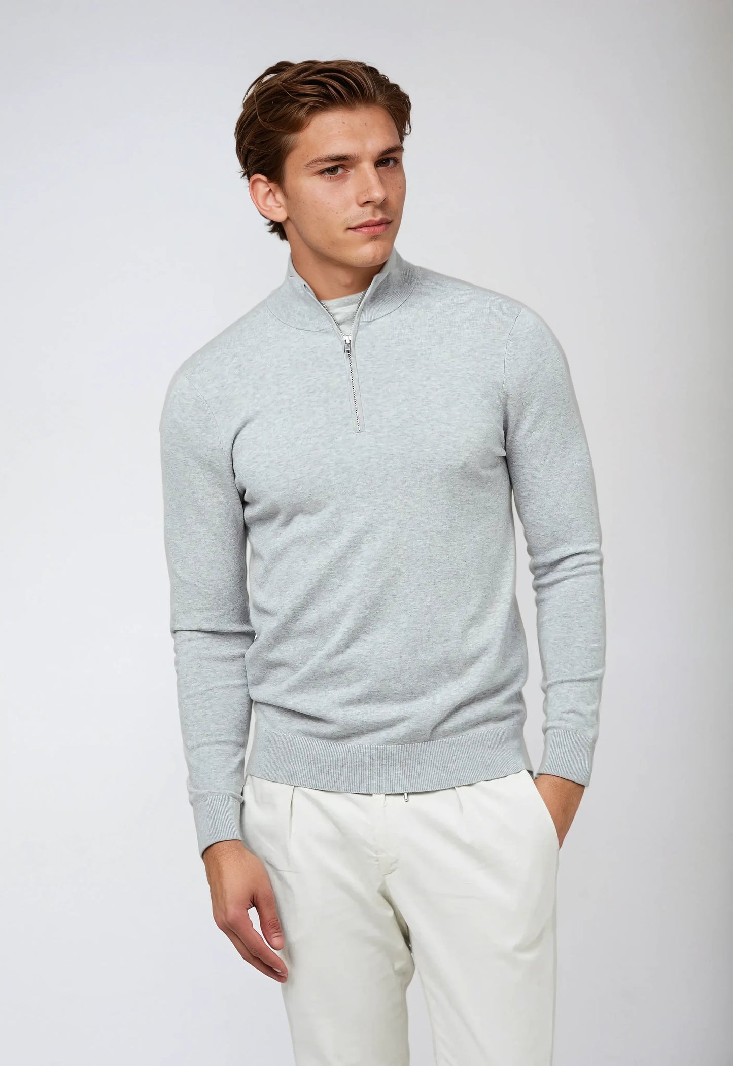 Men's Casual Zip Collar Sweater
