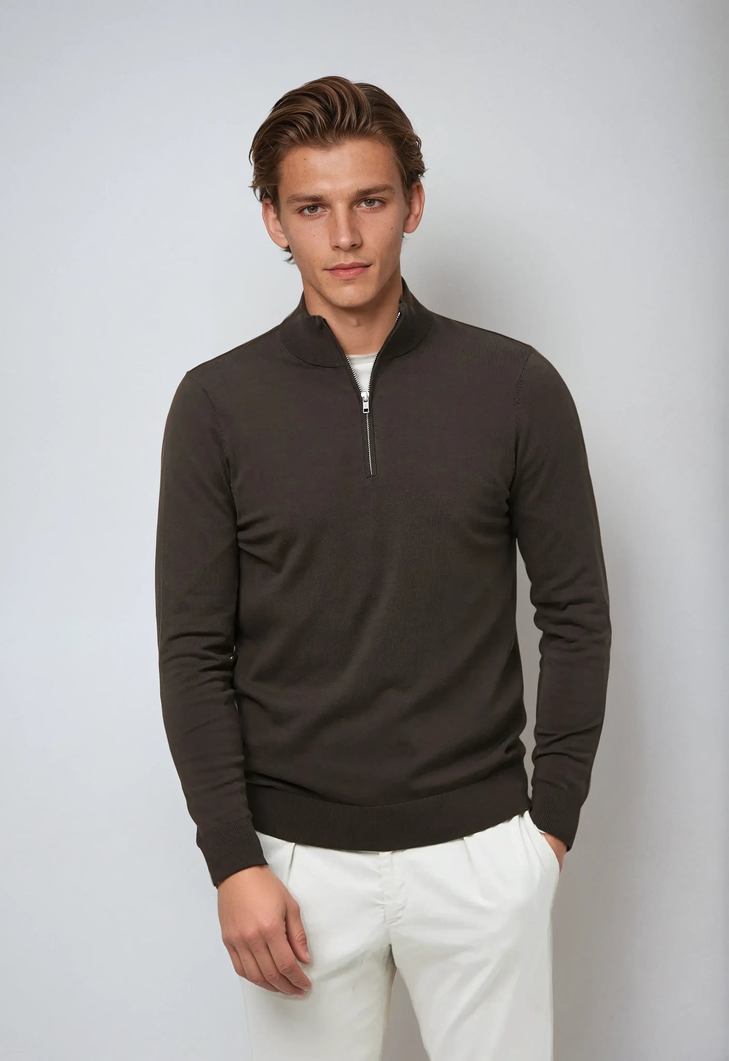 Men's Casual Zip Collar Sweater