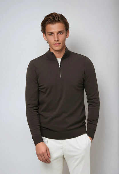Men's Casual Zip Collar Sweater