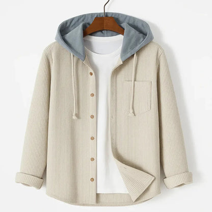Fashionable overshirt hood quick-release fastener
