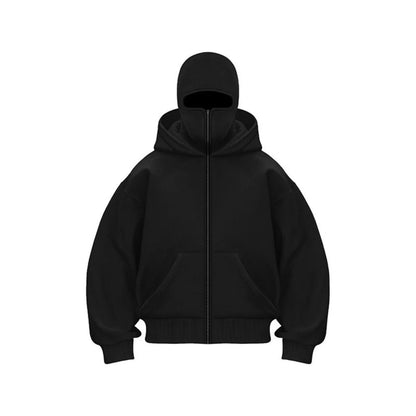 Herren Sweatshirt Lässig Kapuzenpullover Reißverschluss - IdealeKleiden