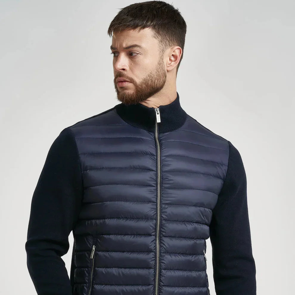 Herren Steppjacke Reißverschluss Vorne Modern - IdealeKleiden