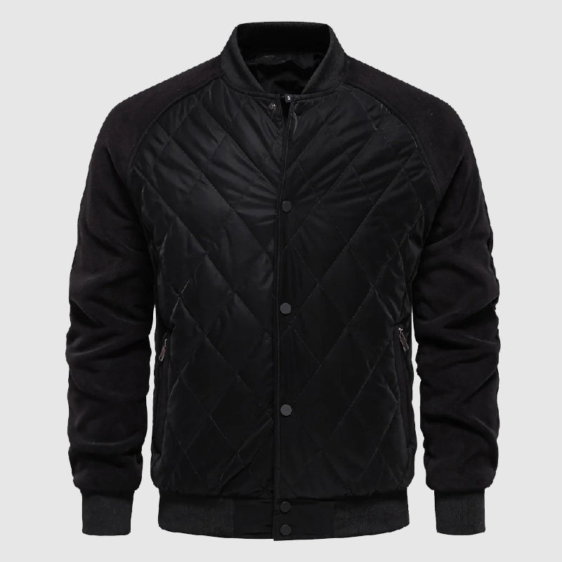 Men's Casual Lightweight Quilted Bomber Jacket