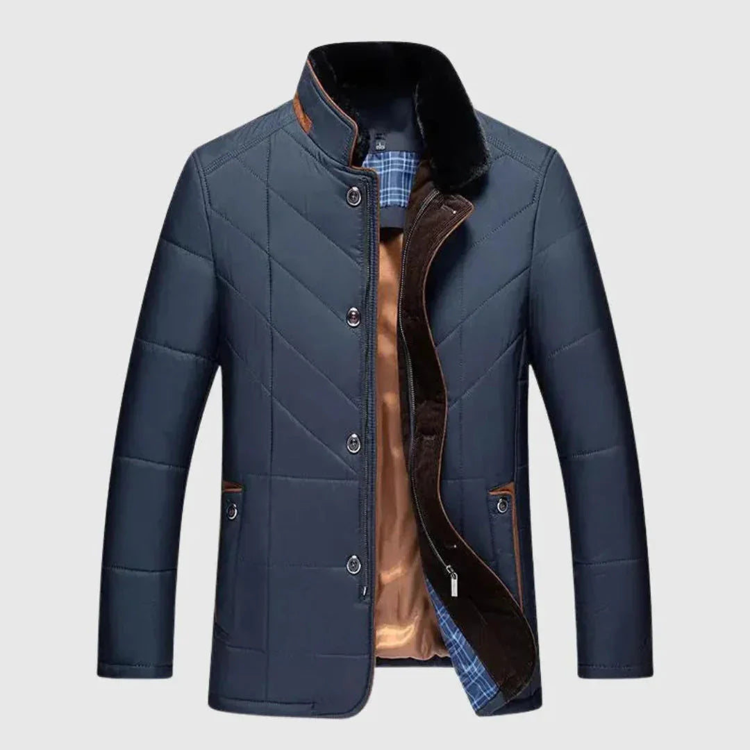 Warm winter dress | Padded quilted down jacket