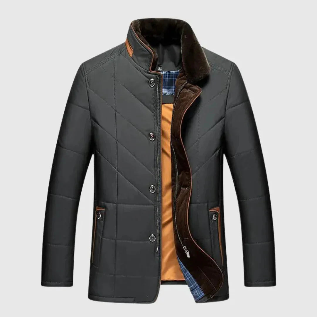 Warm winter dress | Padded quilted down jacket
