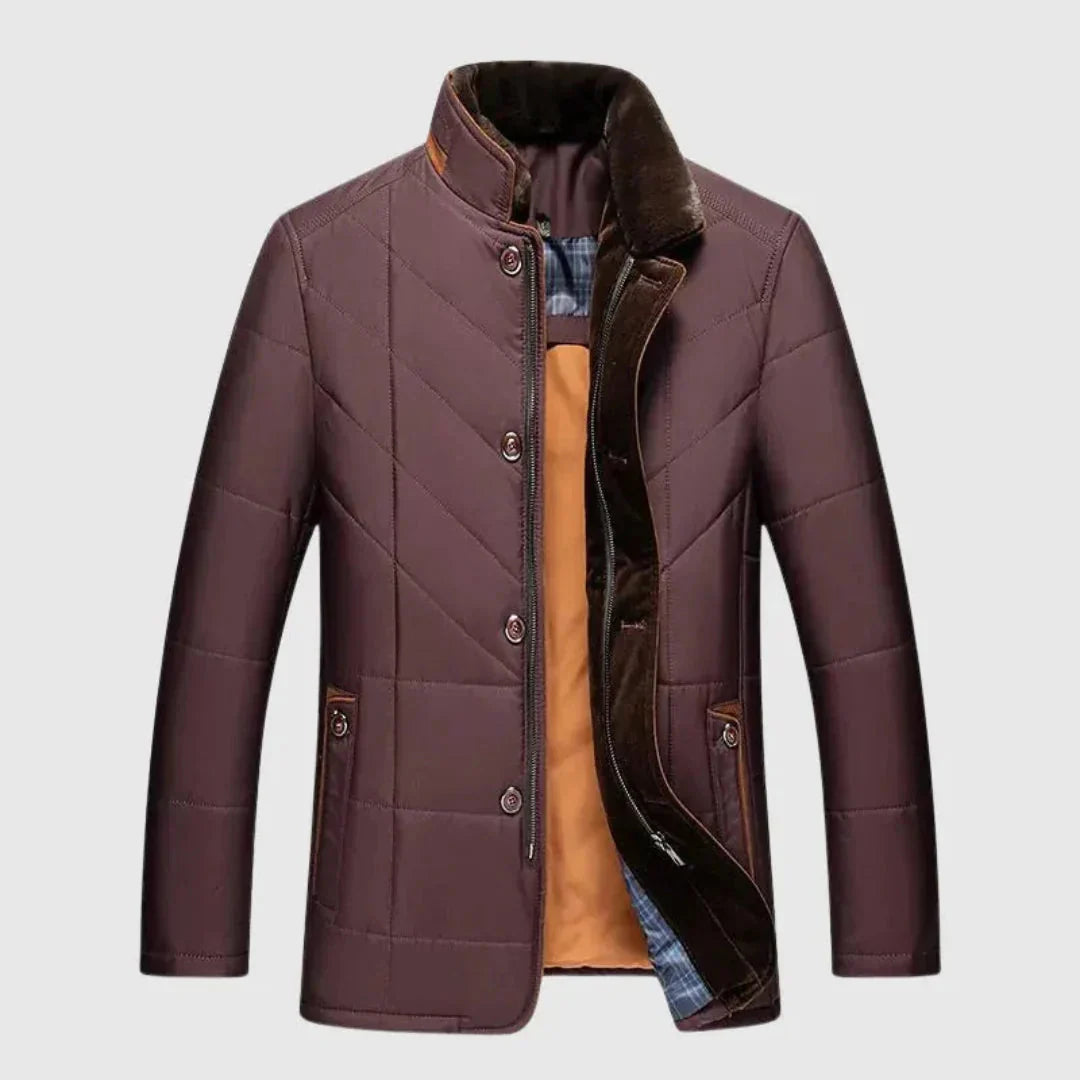 Warm winter dress | Padded quilted down jacket