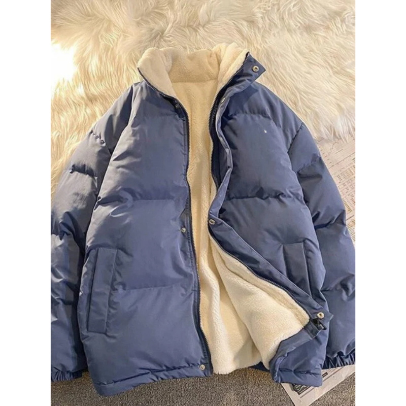 Men's Puffer Jacket Warm Stand-Up Collar Winter Jacket