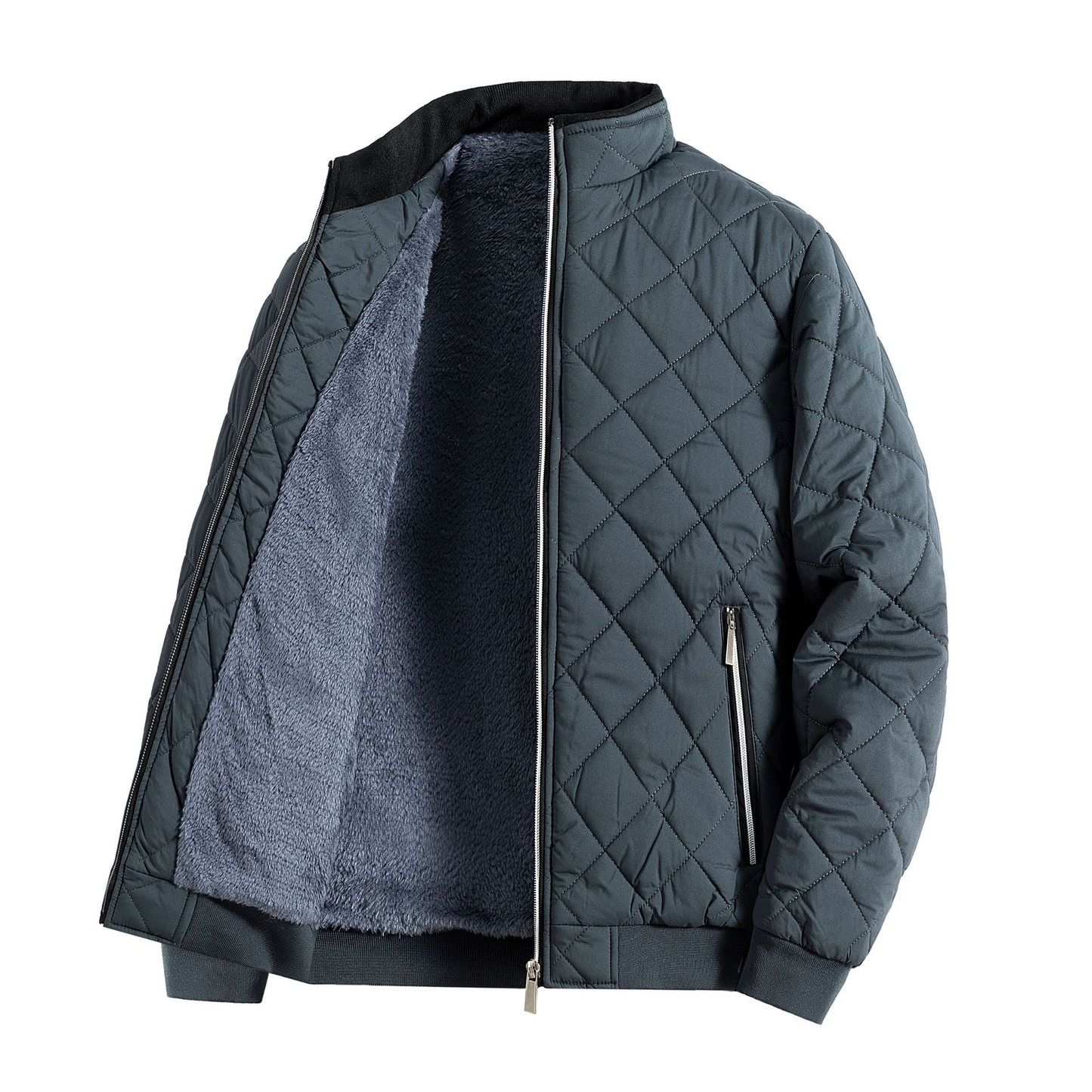 Men's Winter Jacket Warm Fleece Puffer Coat