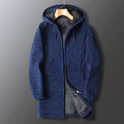 Men's Winter Jacket Long Hooded Warm Insulated