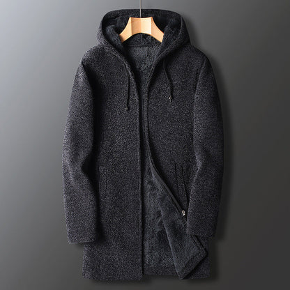 Men's Winter Jacket Long Hooded Warm Insulated