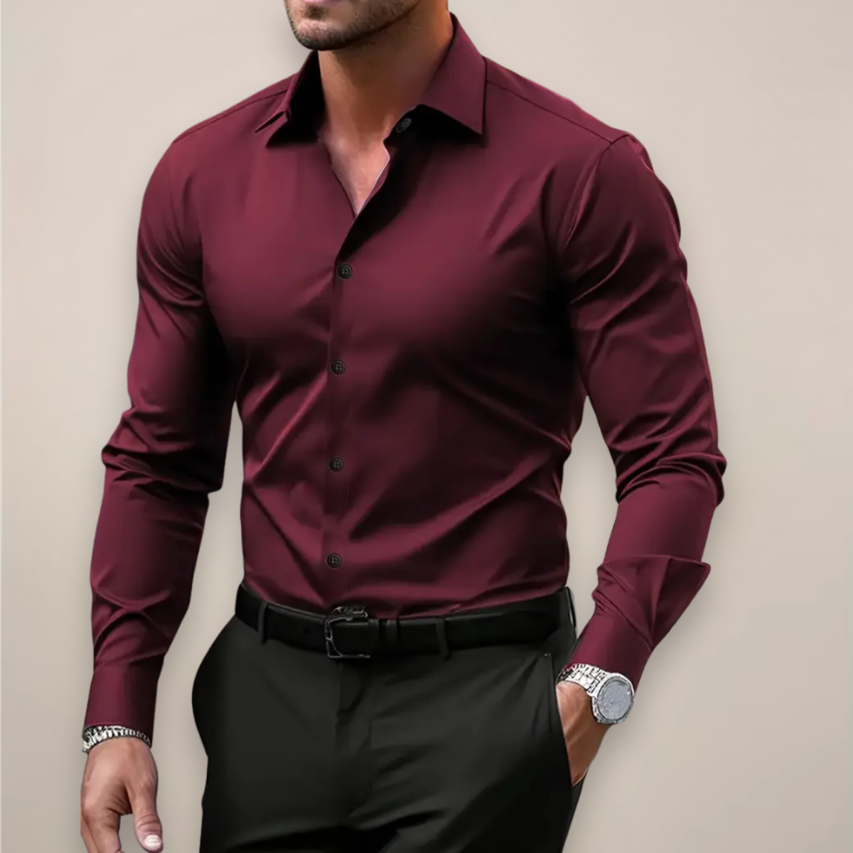 Modern Men's Slim Fit Spring Shirt
