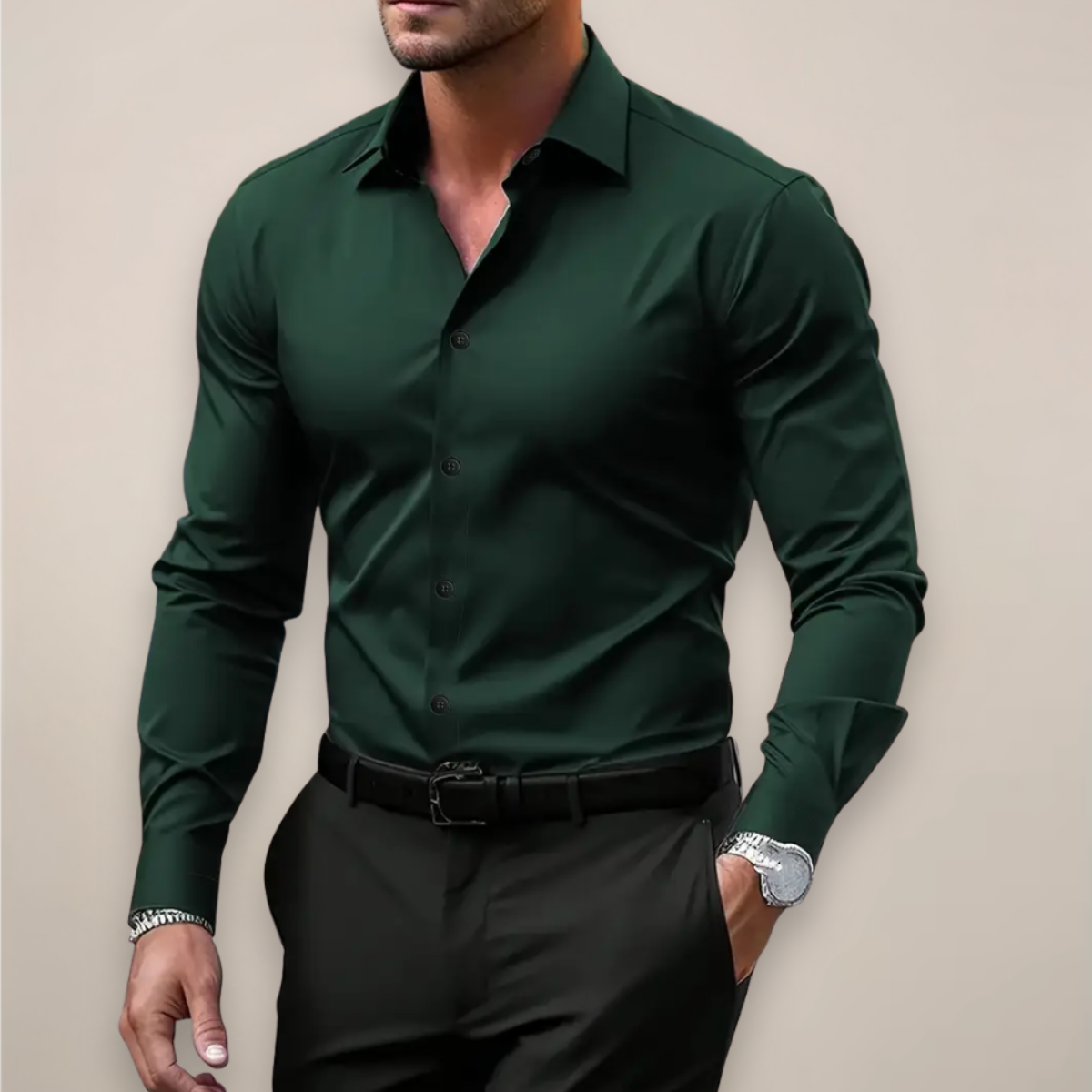 Modern Men's Slim Fit Spring Shirt