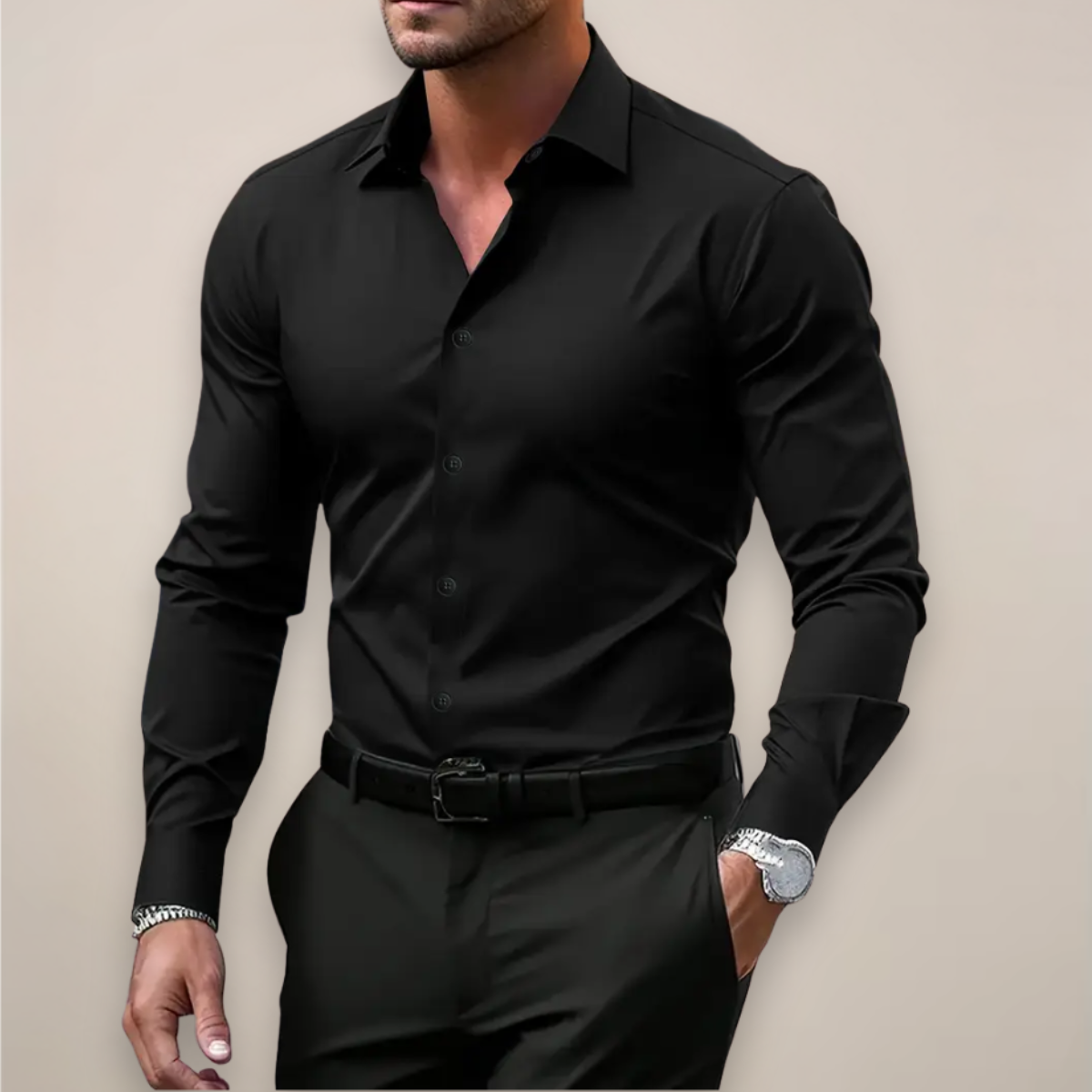 Modern Men's Slim Fit Spring Shirt
