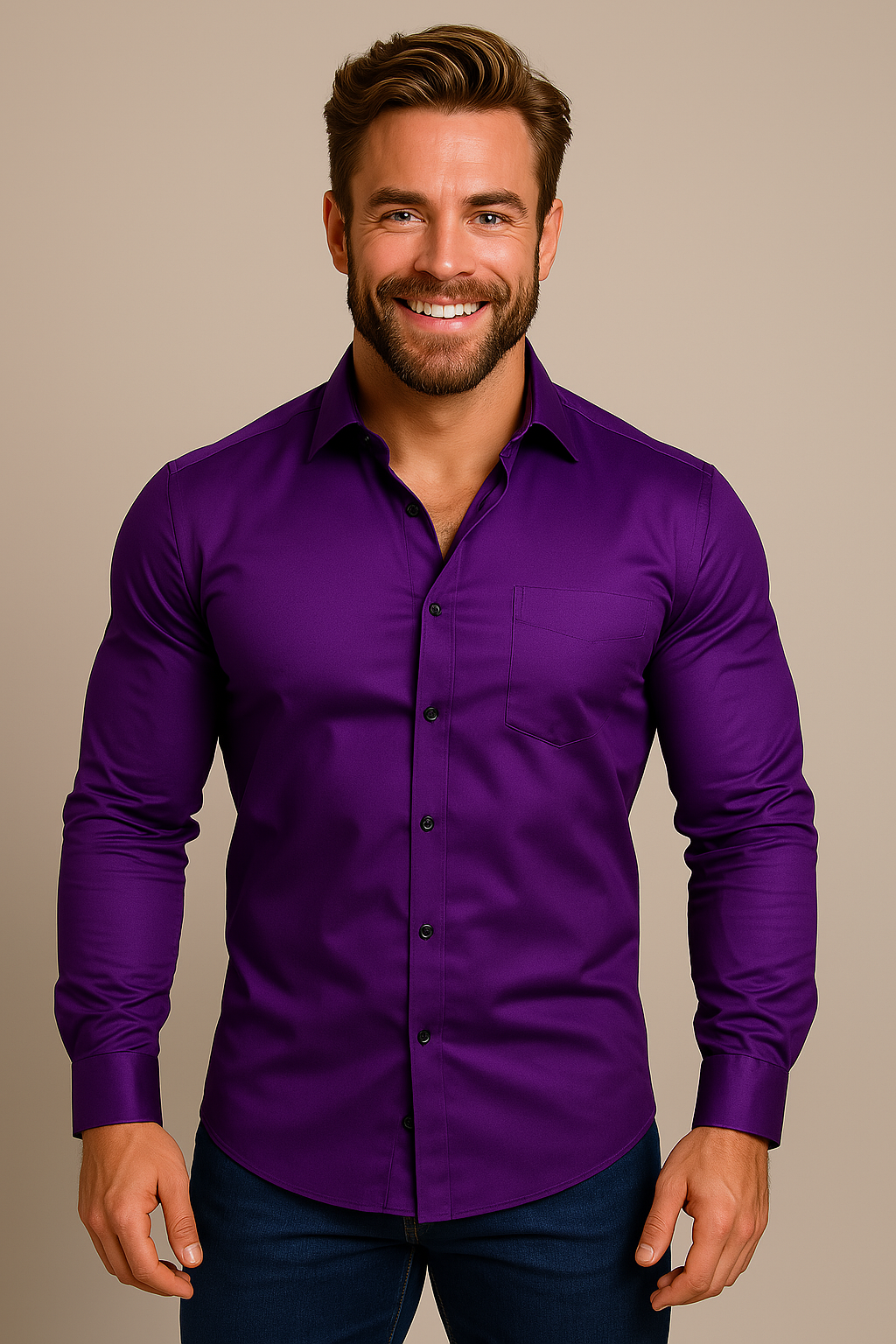 Men's Shirt Spring Slim Fit Modern