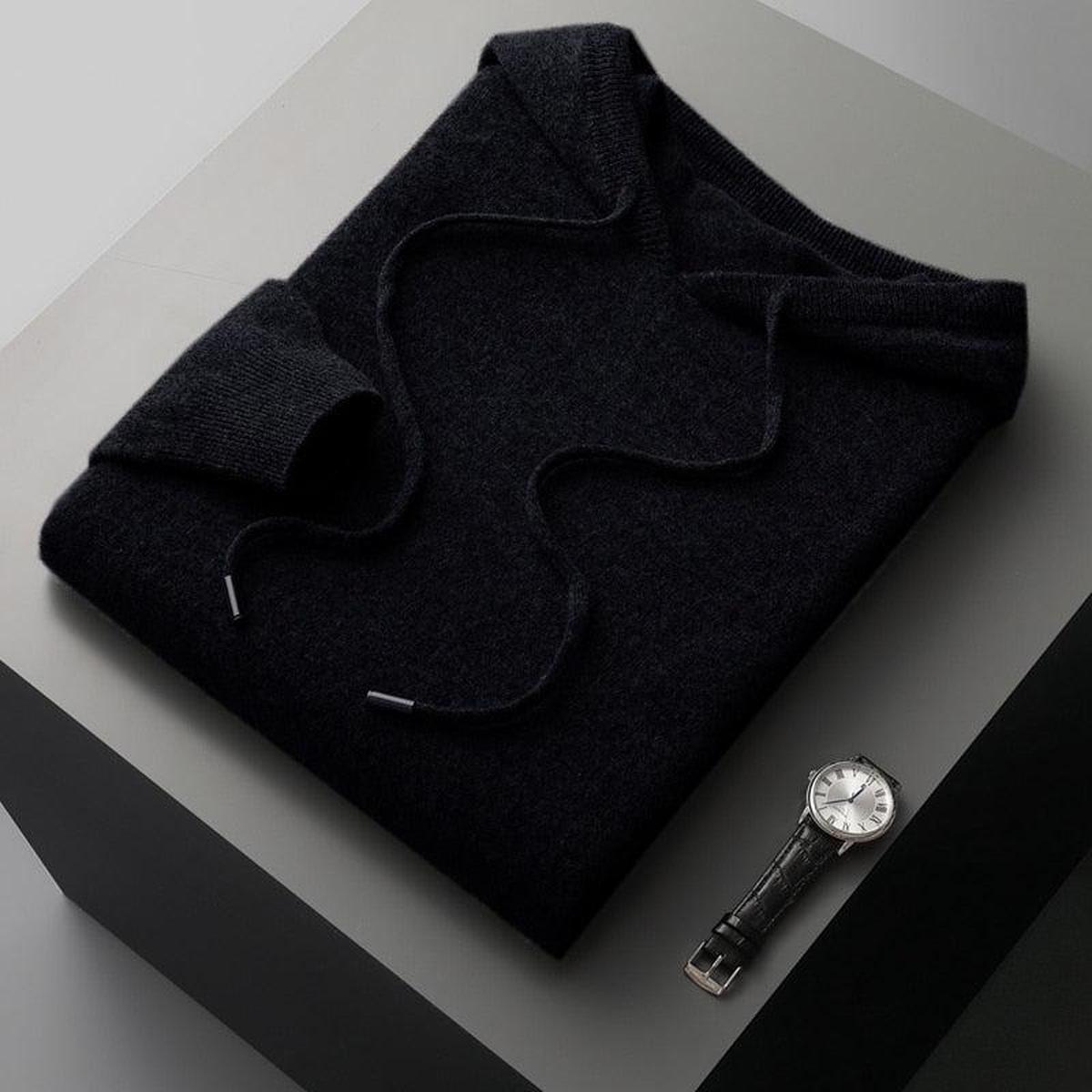Herren Strickpullover Kapuze Bequem Lässig