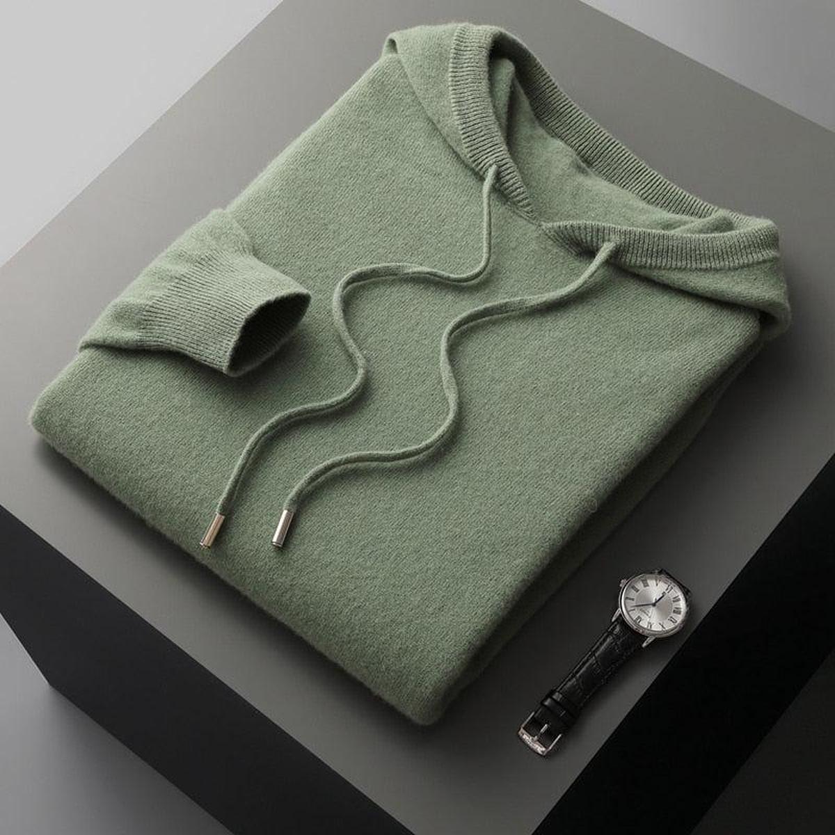Herren Strickpullover Kapuze Bequem Lässig