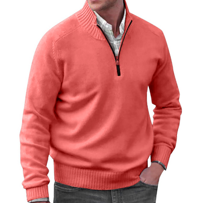 Men's Knitted Jumper Half-zip Winter