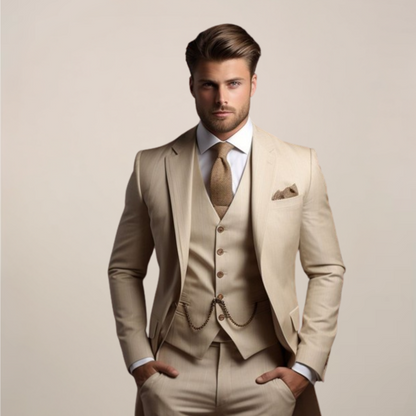 Men's Elegant Spring Three-Piece Suit