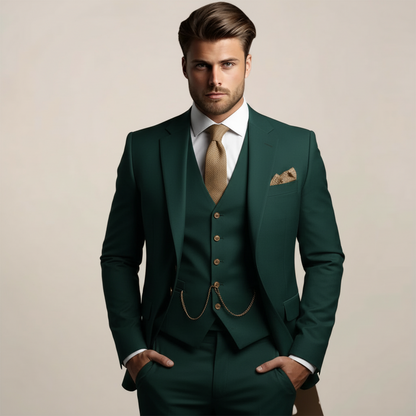 Men's Elegant Spring Three-Piece Suit