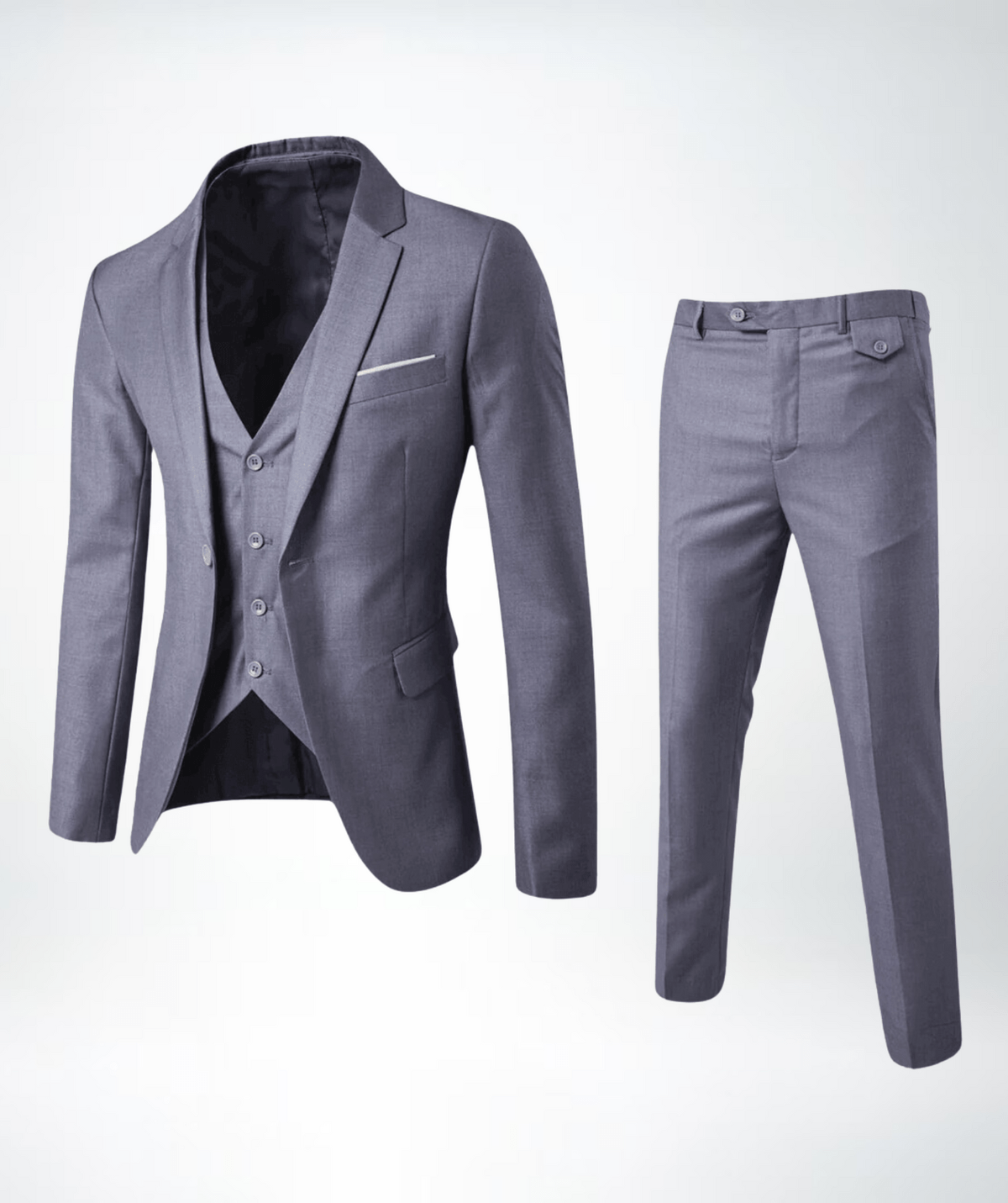 Herren Business-Anzug 3-teilig Elegant Schwarz