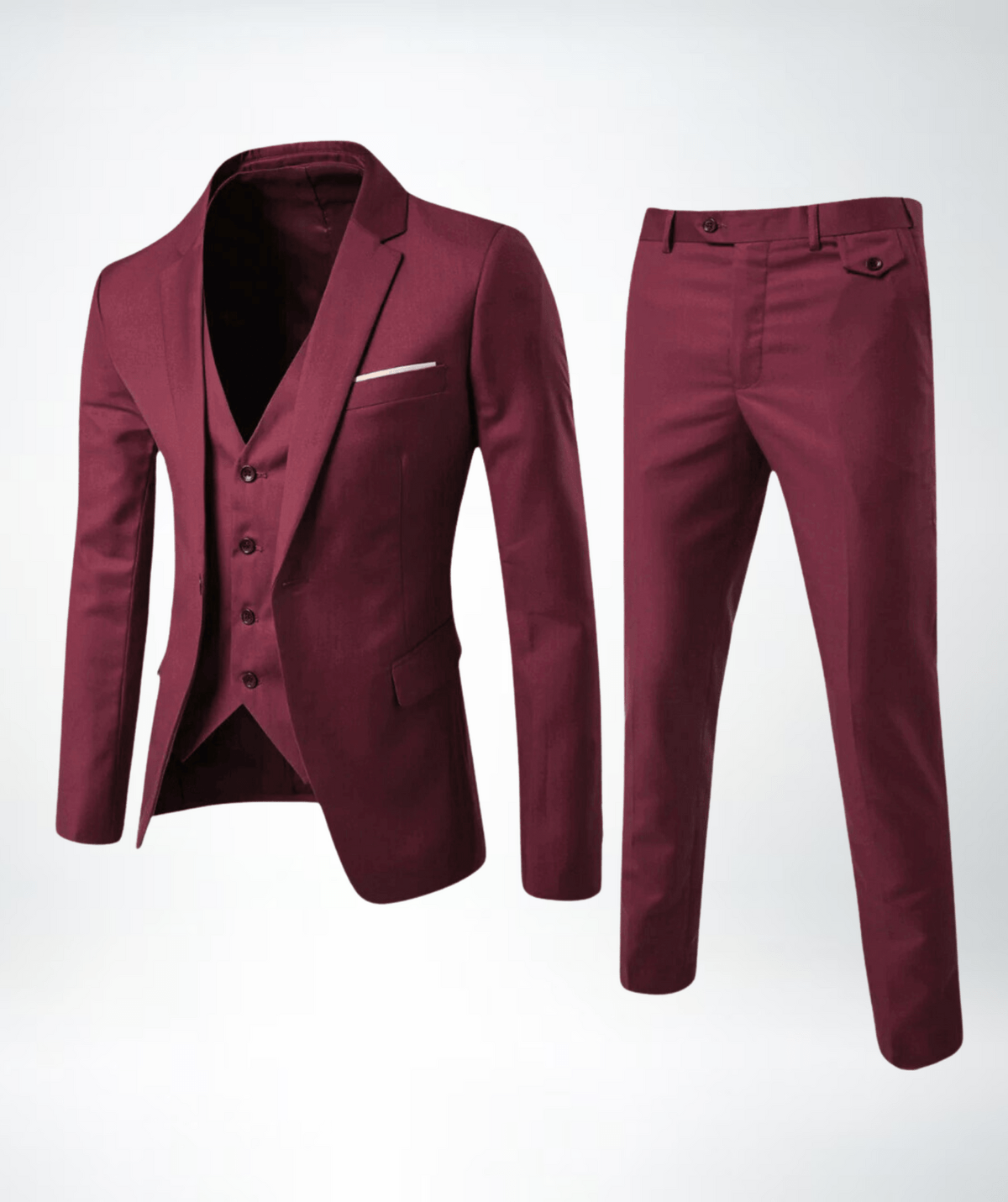 Herren Business-Anzug 3-teilig Elegant Schwarz