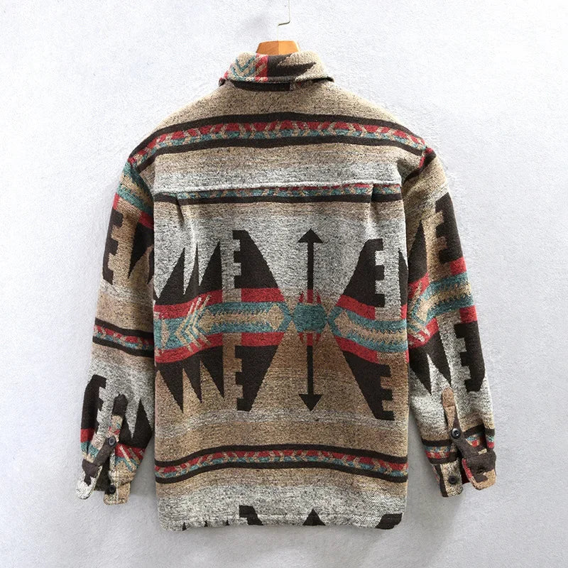 Stylische Azteken Jacke Hemdenlook - IdealeKleiden