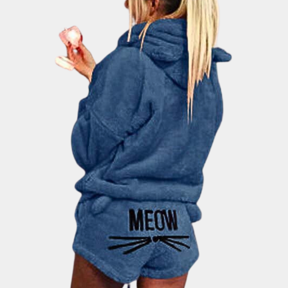 Soft Women's Hooded Fleece Pajama Set