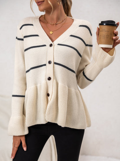 Women's Knitted Cardigan V-Neck Modern