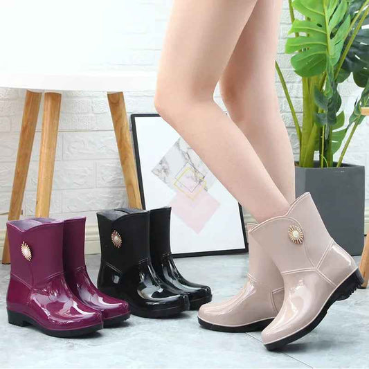 Wasserdichte Regenstiefel Warm Fleece - IdealeKleiden