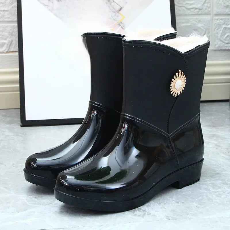 Wasserdichte Regenstiefel Warm Fleece
