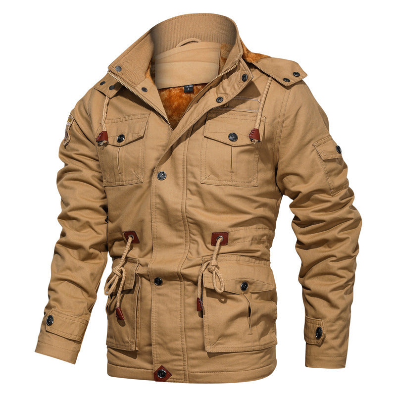 Men's Cotton Jacket Warm Fleece Lining