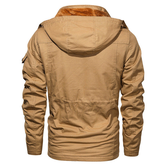 Herren Baumwolle Jacke Warm Fleece-Innenleben - IdealeKleiden