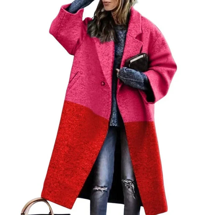 Women's Long Wool Coat Warm Enchanting Colors