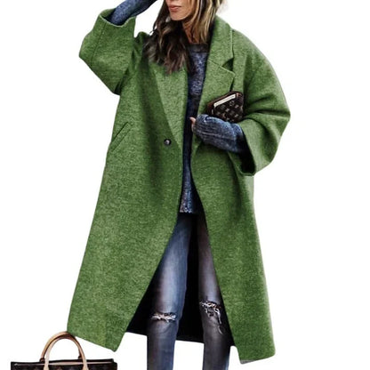 Women's Long Wool Coat Warm Enchanting Colors