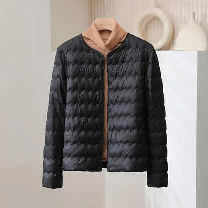 Collarless Down Jacket Warm & Lightweight