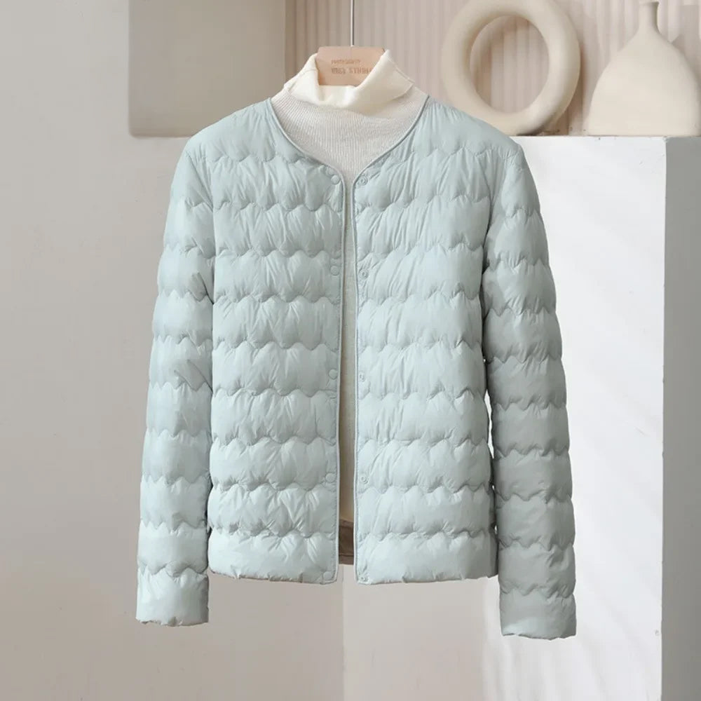 Collarless Down Jacket Warm & Lightweight