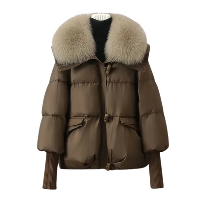 Winter Dress Faux Fur Coat Puffer