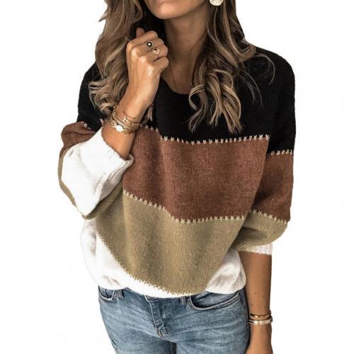 Striped Women's Long Sleeve Casual Sweater