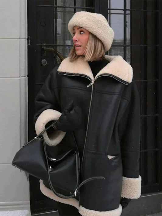 Schicke Damenjacke Schwarz Eleganz - IdealeKleiden