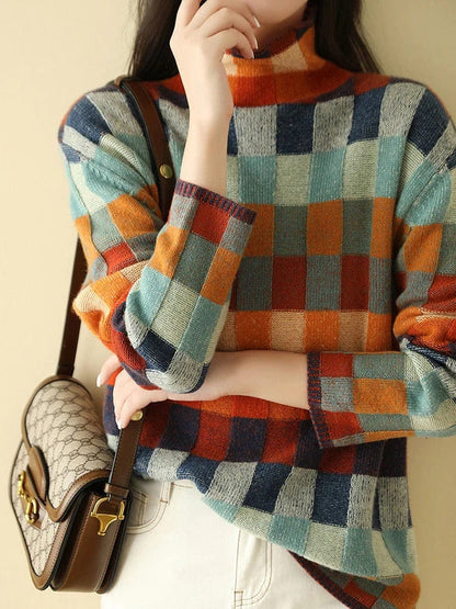 Autumn Sweater Turtleneck Modern Elegant Design