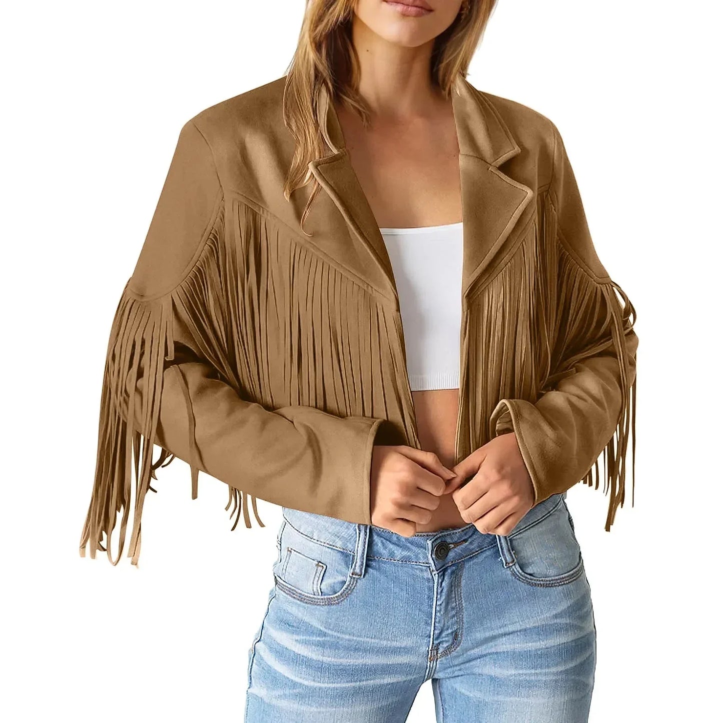 Women's Jacket with Fringes Chic Design