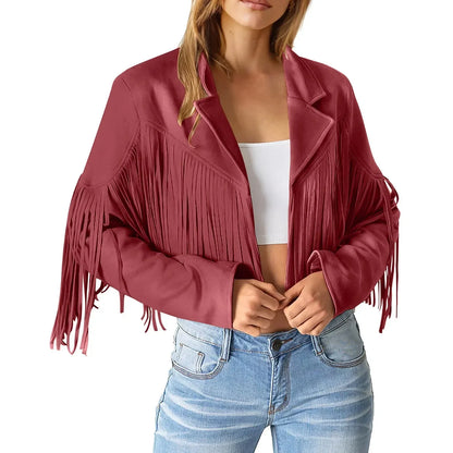 Women's Jacket with Fringes Chic Design
